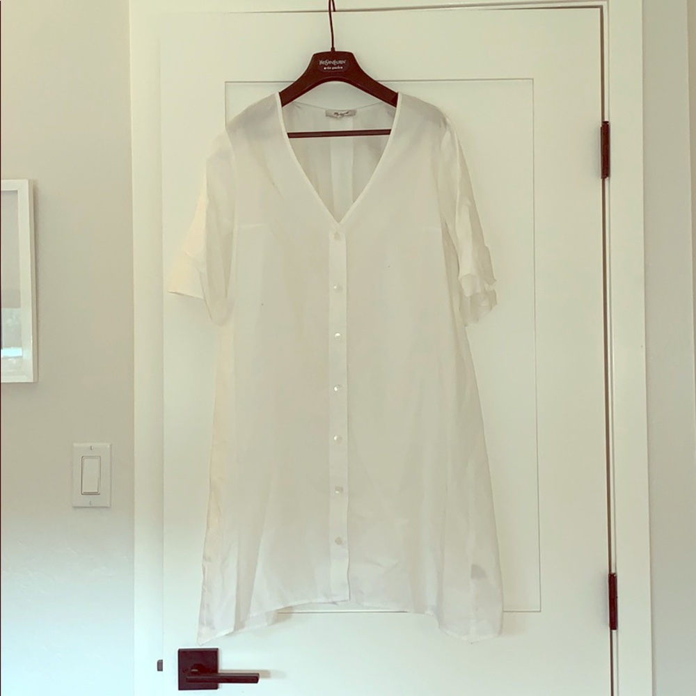 Madewell white shirt dress